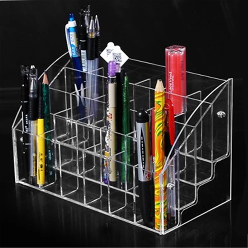Acrylic Marker Pens display rack holder cosmetics box Pencil Desk