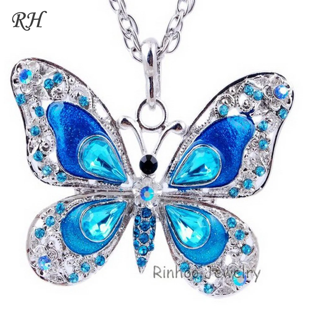 Butterfly Necklace Butterfly jewelry Autumn accessories popular hip
