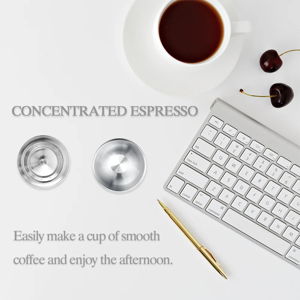 Большая чашка эспрессо капсулы Recargables Nespresso Vertuoline& Vertuo из нержавеющей стали многоразовый фильтр для кофе многоразовые капсулы