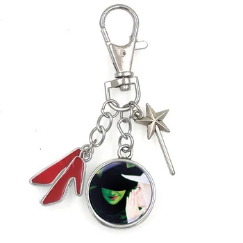 wizard of oz inspirational witch dorothy KEYCHAIN ART DOME CAMEO spring shovel KC018