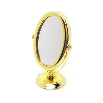 

1/12 Dollhouse Miniature Metal Mirror Mirror Gold