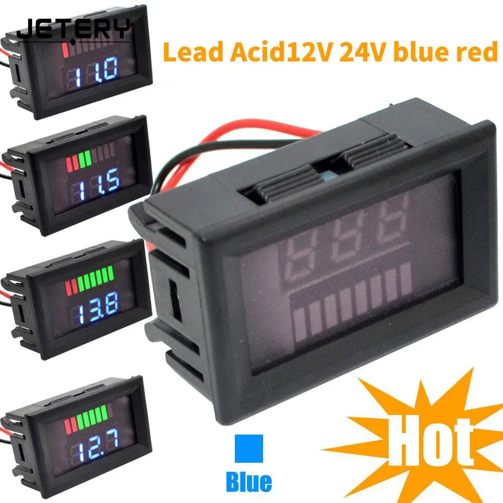 

Lead-Acid Battery Accurate Voltmeter Charge Level Indicator Ammeter Digital Display Meter Vehicle Dorpshipping