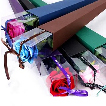 

10pcs/lot Elegant Single Flower Rose Cone Gift Box Valentine's Day Wedding Decor Luxury florist packagaing supplies home decor