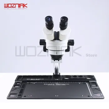

Wozniak WL Cellphone Repairs Microscope Binocular Stereopsis 7-45x 14-90x BGA Mainboard Maintenance Table + Aluminum Alloy Pad