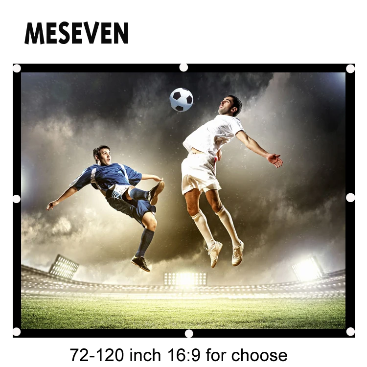 

MESEVEN 100 inch 16:9 Simple Front & Rear Projection Screen Portable Foldable Projector Screen for Home Outdoor Holiday decorate