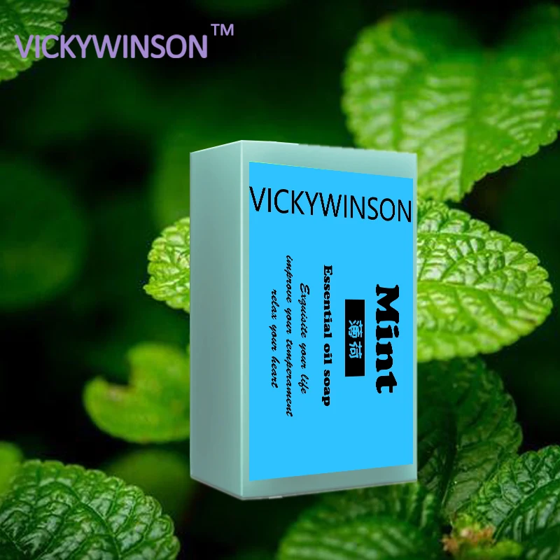 VICKYWINSON essential oil soap mint soap jasmine bath soap antibiotic moisturizing sulfur soap acne Deep Nourish Hair XZ1