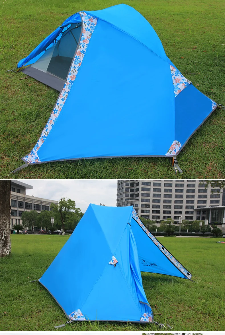Flytop одиночные палатки для кемпинга ультра-светильник на открытом воздухе Кемпинг Туризм езда Палатки портативный водонепроницаемый 1 человек алюминиевый сплав палатка