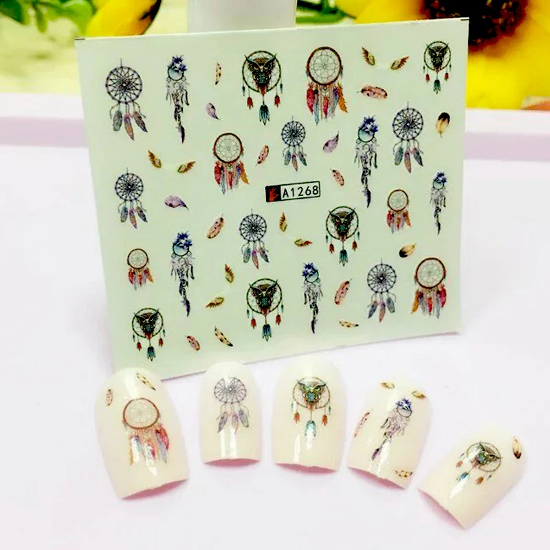 

LCJ 2018 Women Fashion Water Transfer Decals Nail Stickers Foil Polish Wraps Nail DIY Decorations A1268
