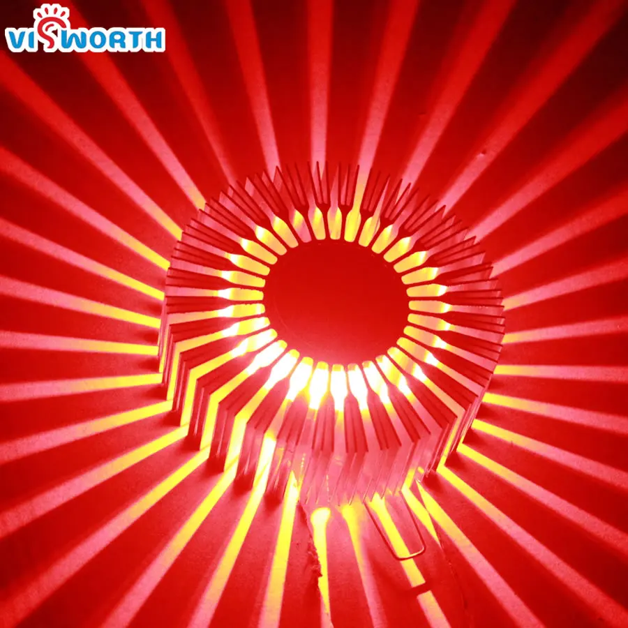  Christmas Sun Flower Aluminium Wall Light Lamps 3W Background Light Ac 110V 220V 240V Corridor Aisl - 32312760410