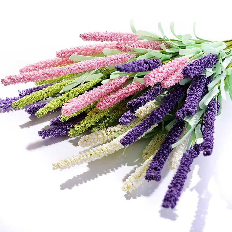 12 heads/Bouquet Romantic Provence Lavender Flower Silk Artificial Flowers Grain Decor Aquatic Plants for Garden Decor 12 heads/Bouquet Romantic Provence Lavender Flower Silk Artificial Flowers Grain Decor Aquatic Plants for Garden Decor