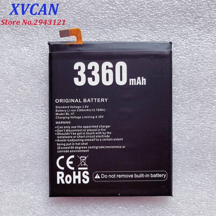 100% новый Bl-57 Батарея Для Doogee Shoot 2 Shoot2 Замена 3360 mAh Запчасти для смартфона Bateria Аккумулятор Baterij в наличии