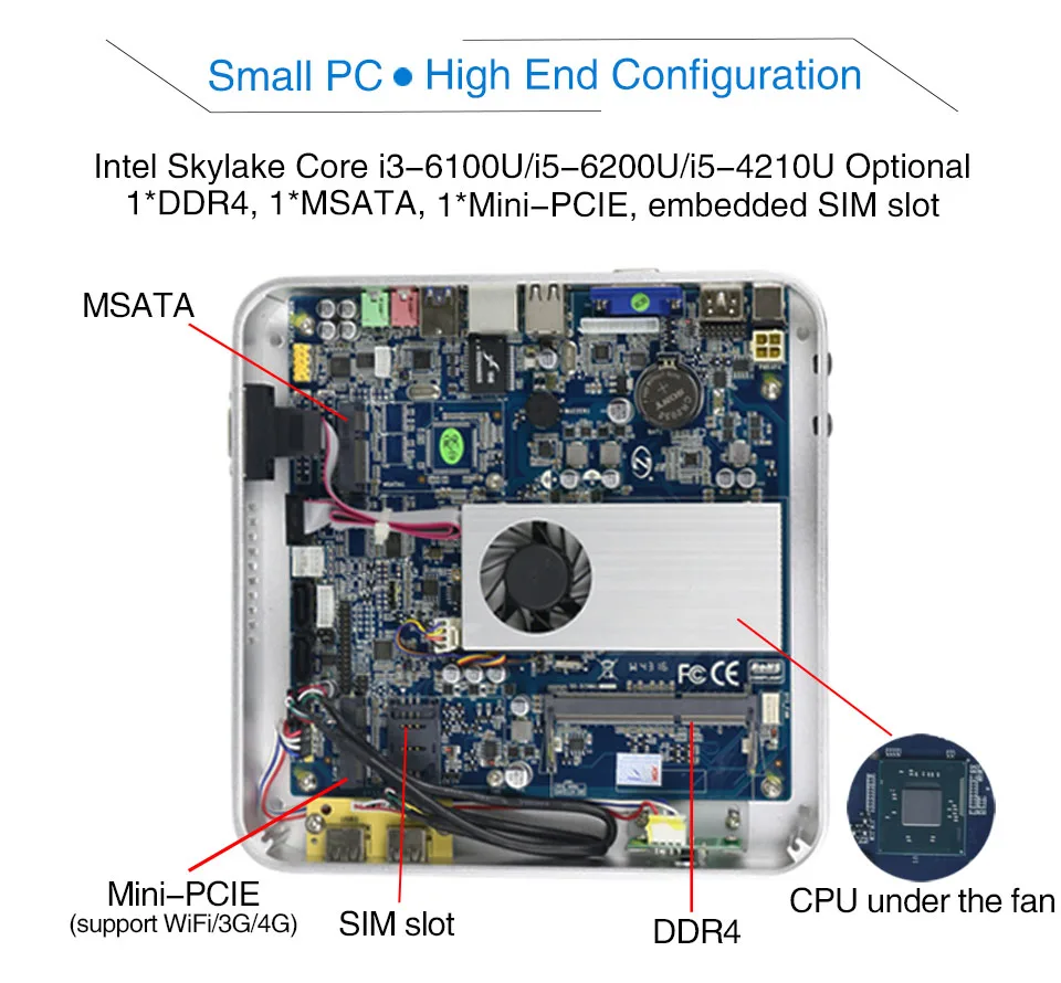 Minisys дешевые персональный компьютер Intel Haswell i5 4210u Dual Core 1.7 ГГц HTPC мини-ПК поддержка HD Graphics карты для Windows 10