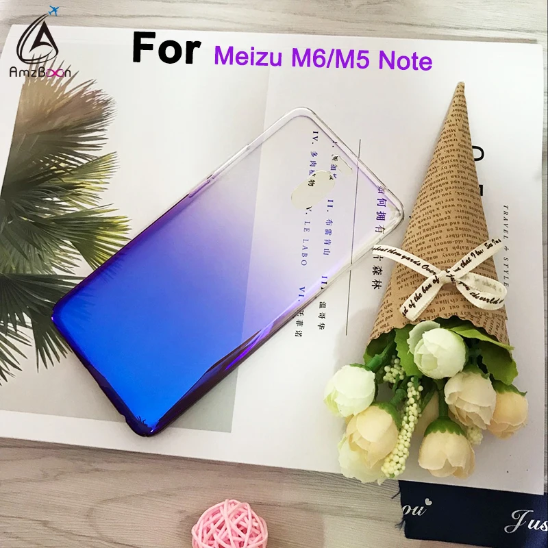 Amzboon чехол для Meizu M6 Примечание Роскошные Аврора градиент Цвет прозрачная крышка