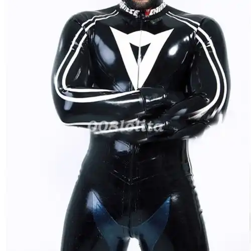 Latex Rubber Gummi Racing Suit Bodysuit Ganzanzug Catsuit Size XXS XXL