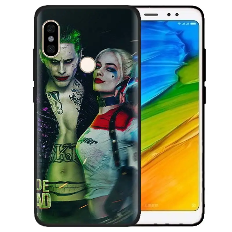 Чехол для телефона из ТПУ с отрядом самоубийц джокером Harley Quinn черным силиконовым