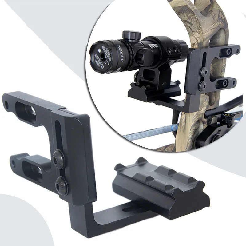 Arco y soporte para flechas, mira linterna de láser, Soporte de de aluminio, mecanizado, compuesto, arco recurvo universal -