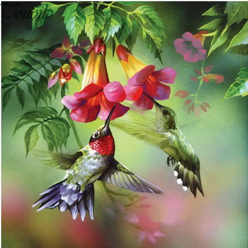 HUMMINGBIRD FULL FLOWERS DIAMOND PAINTING KIT - DIY | Дом и сад