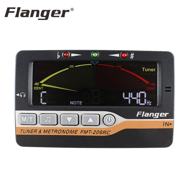 

Flanger FMT-206RC Instrument Tuner Metronome and Tone Generator 3 in 1 For Chromatic Guitar Bass Violin Ukulele Guitar Accessory