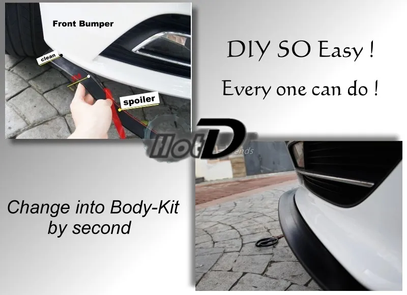 For Doninvest Assol Bumper Lip Lips    Spoiler For Car Tuning  TOPGEAR Body Kit + Strip 6