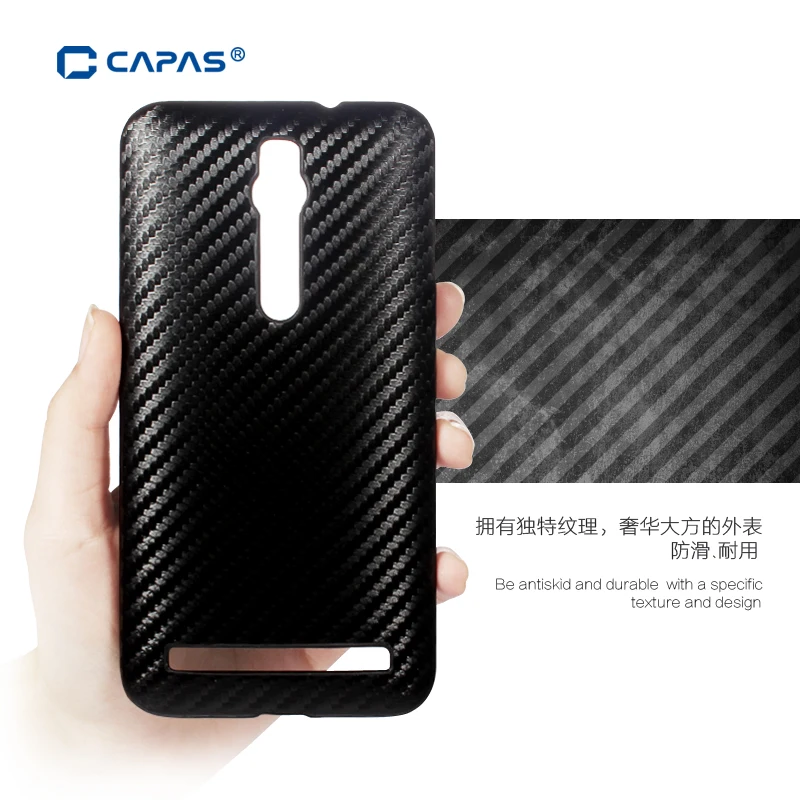Оригинальные capas 3D чехол для ASUS Zenfone 2 ZE551ML ZE550ML 5 из углеродного волокна Защитный