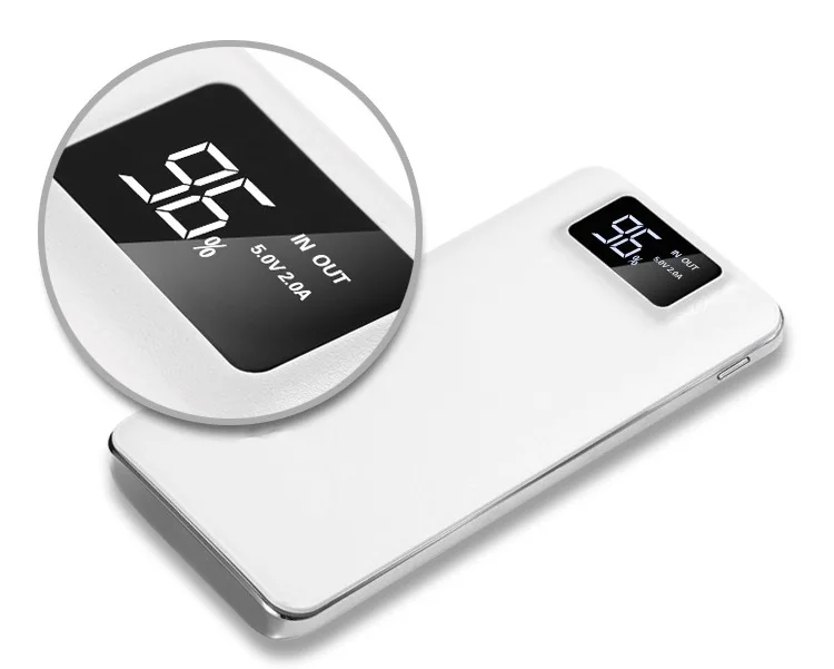imágenes para 20000 Mah pantalla digital Banco de potencia ultra-delgado cuerpo grande capacidad externa de retroiluminación LED dual USB de carga rápida batería imágenes para 20000 Mah pantalla digital Banco de potencia ultra-delgado cuerpo grande capacidad externa de retroiluminación LED dual USB de carga rápida batería