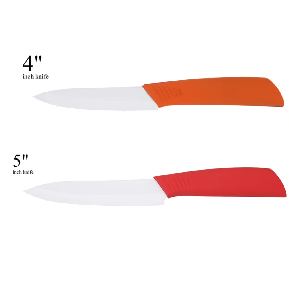 4 inch and 5 inch Циркониевый керамический нож 3, 4, 5, 6 дюймов, кухонные ножи шеф-повара, набор керамических ножей с белым лезвием, кухонные инструменты для приготовления пищи - Цвет: 4 inch and 5 inch
