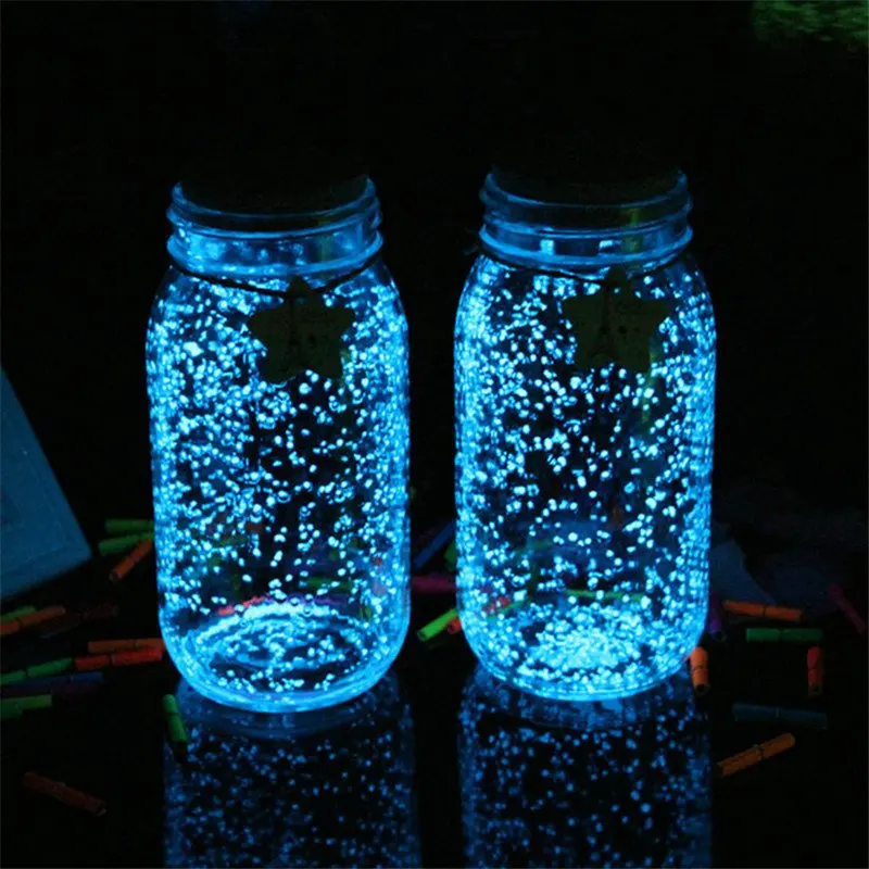 

DIY Gift 5PCS 10g/Bag Colorful Fluorescent Super luminous Particles Glow Pigment Bright Glow Sand Glowing in Outdoor Dark Sand