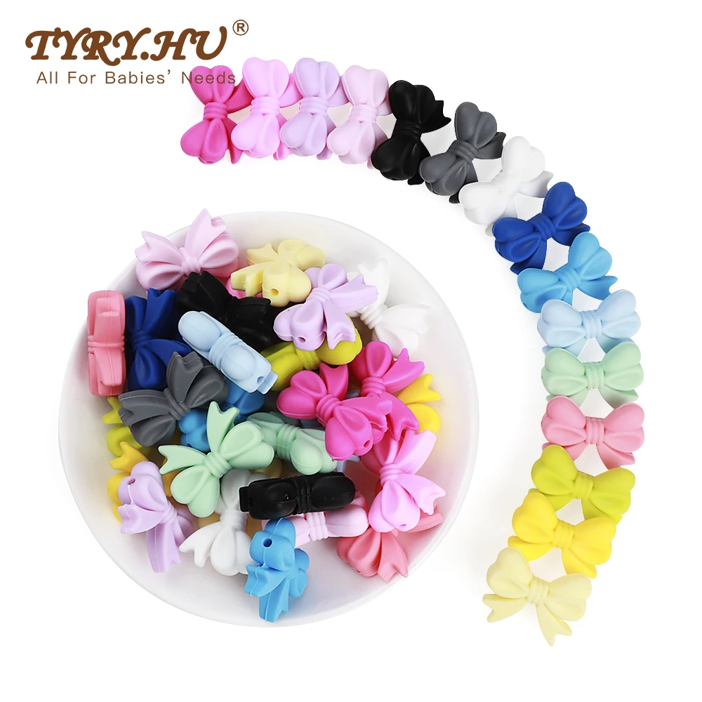 

TYRY.HU 5pcs/lot Baby Teething Silicone Beads DIY Food Grade Silicone Rodent Toy Nurse Gift Accessories Rosette Silicone Beads