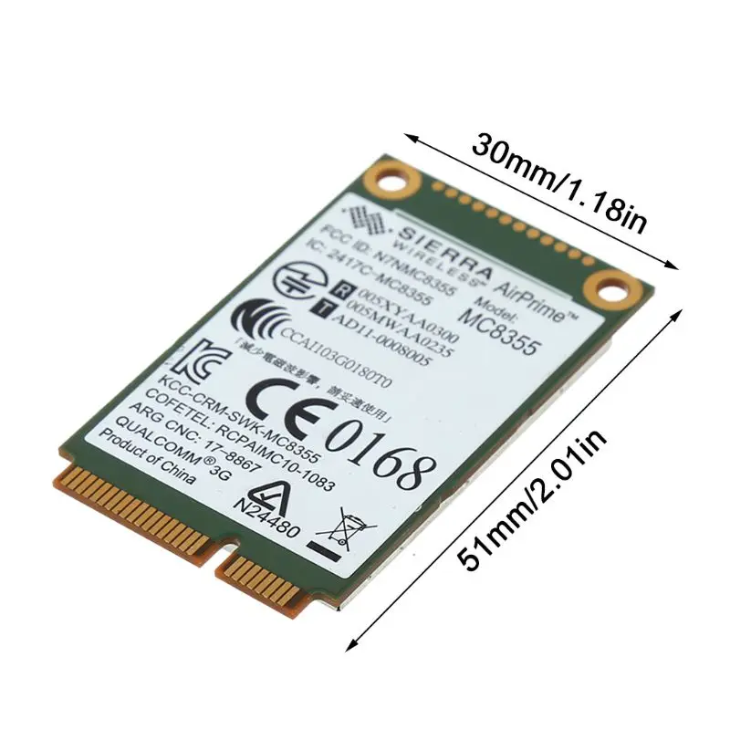 Беспроводной адаптер MC8355 SPS 634400 001 UN2430 Mini PCIE 3G HSDPA UMTS WWAN модуль карты для HP EliteBook 8470