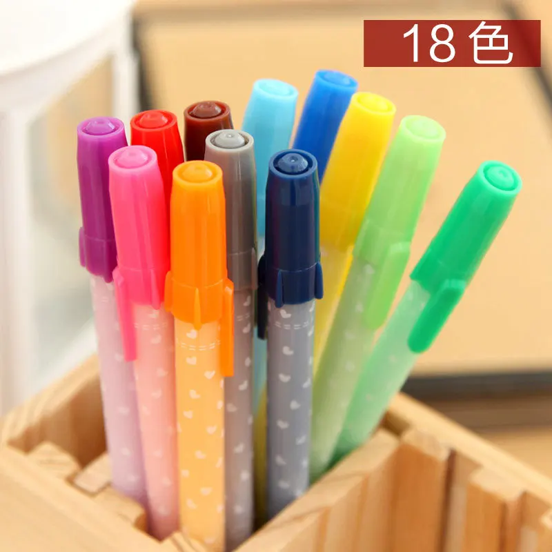 [ANN] Jelly Color Gel Pen Creative Pen 18 Colors Korea Stationery Small