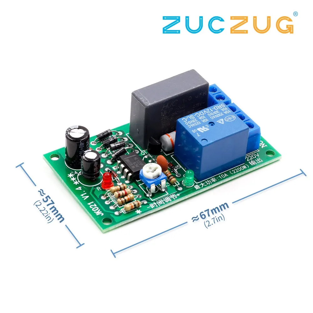 

Arsmundi AC 220V Adjustable Timer Delay Switch Turn On/Off Time Relay Module L15