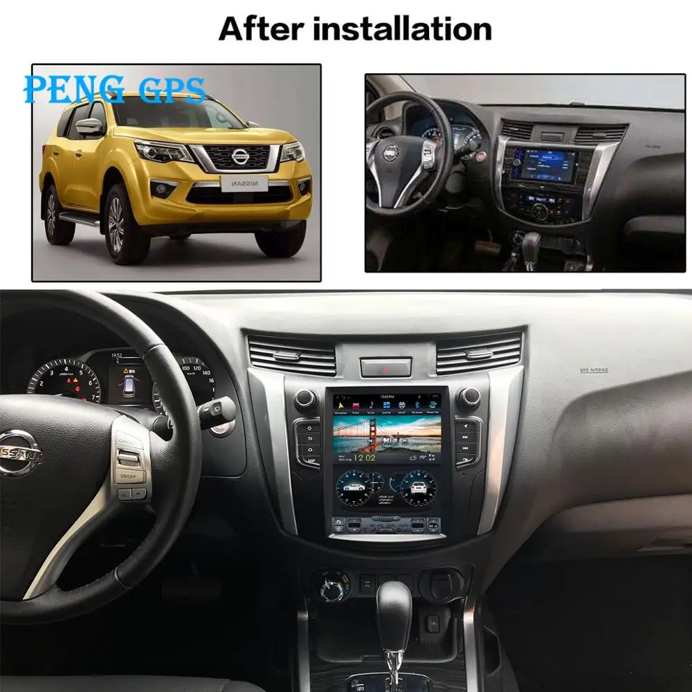 Tesla стиль Android 7 автомобильный без dvd плеера GPS навигация для NISSAN NP300 Navara 2014 2015 + Авто