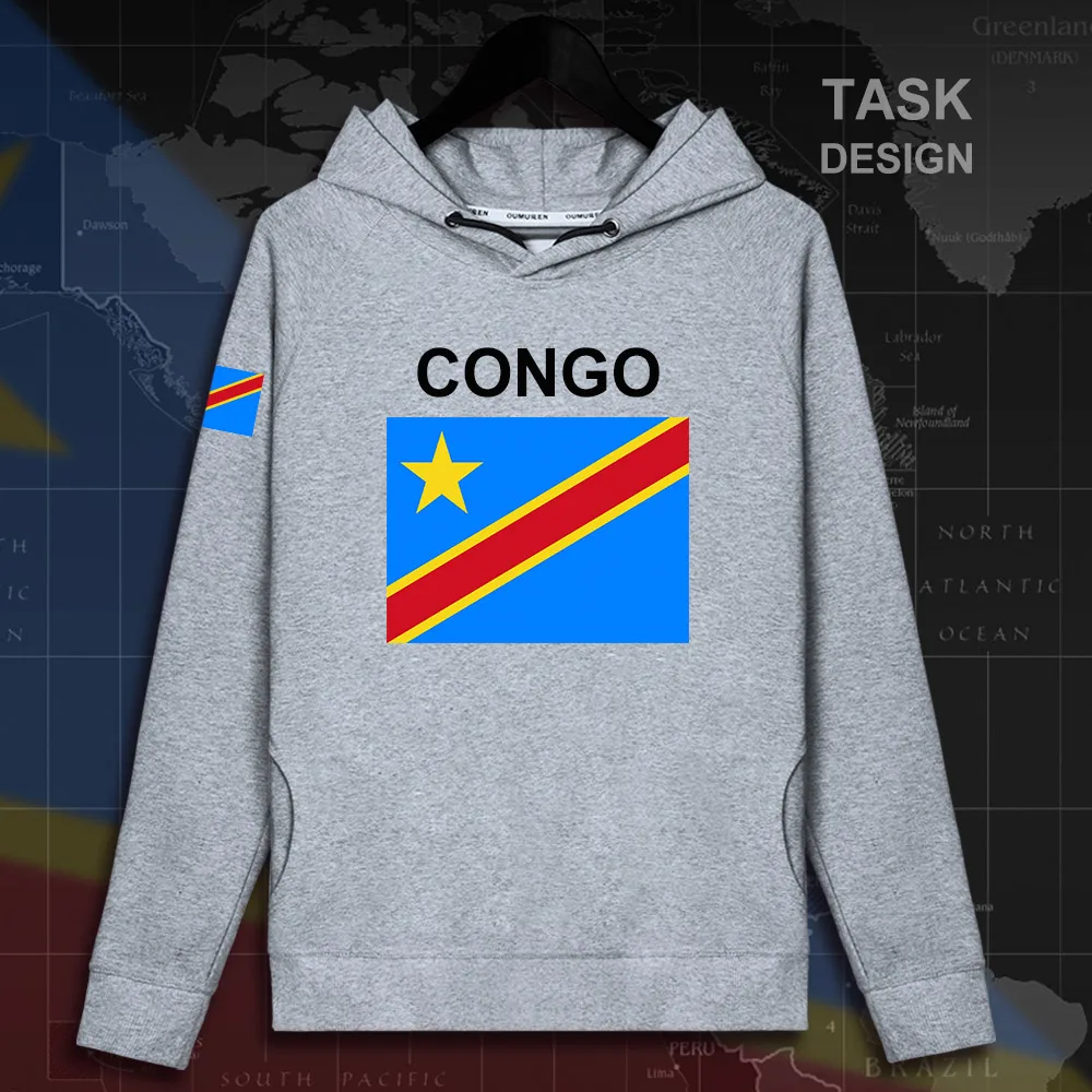 DR Congo COD DRC DROC Kinsha мужские пуловеры толстовки Мужская толстовка уличная одежда
