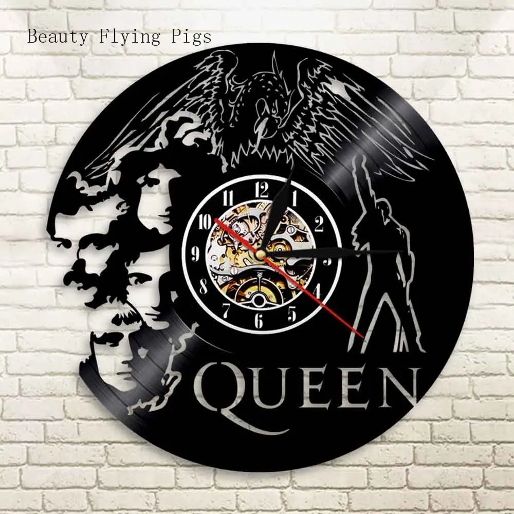Настенные часы Queen Rock Band Классические виниловые настенные с музыкальной