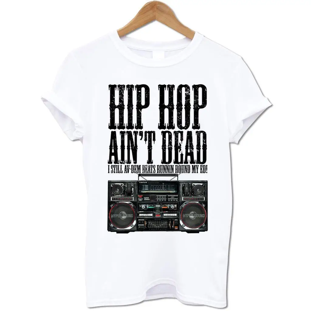 Хип-хоп не Dead Old Skool Ghetto Blaster Boom Box рэп Для мужчин s футболка Cool Повседневное