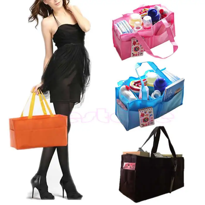 Practical Mother Handbag Baby Diaper Nappy Bag Milk Bottle Storage OrganizerMA