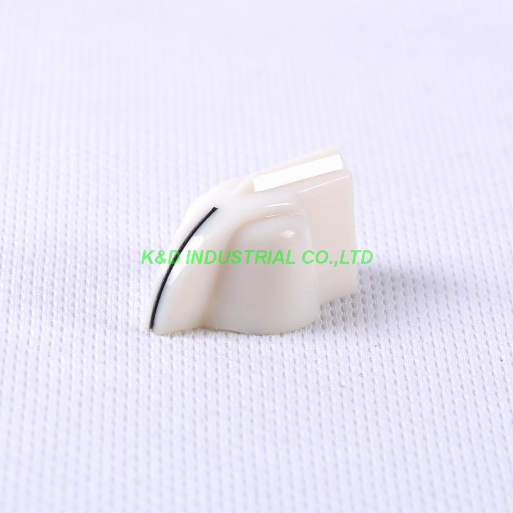 

10pcs Colorful Rotary Control White Vintage Plastic Knob 31x16mm fr Potentiometer 6.35mm Shaft