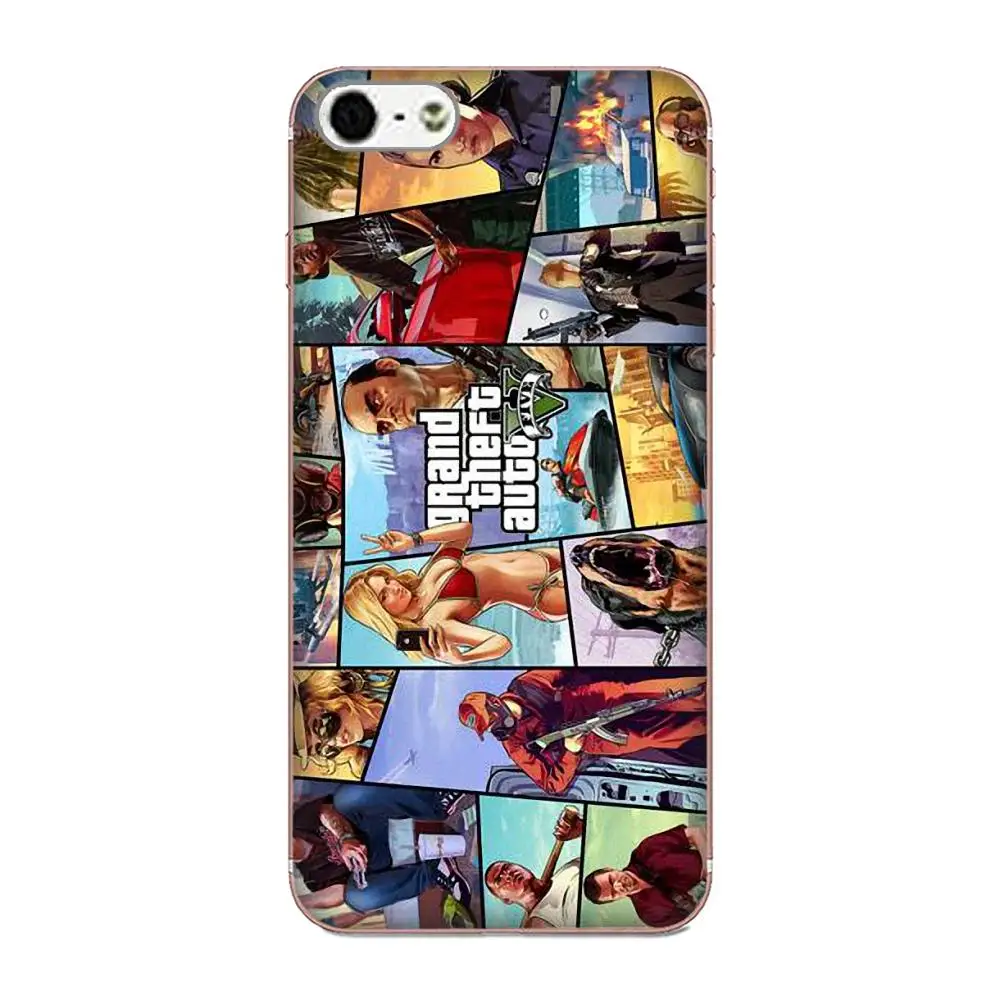 Для Xiaomi Redmi Mi Note 7 8 9 SE Pro Lite Go Play Мягкий ТПУ телефон Grand Theft Auto Gta 5 1|Чехлы-накладки| |