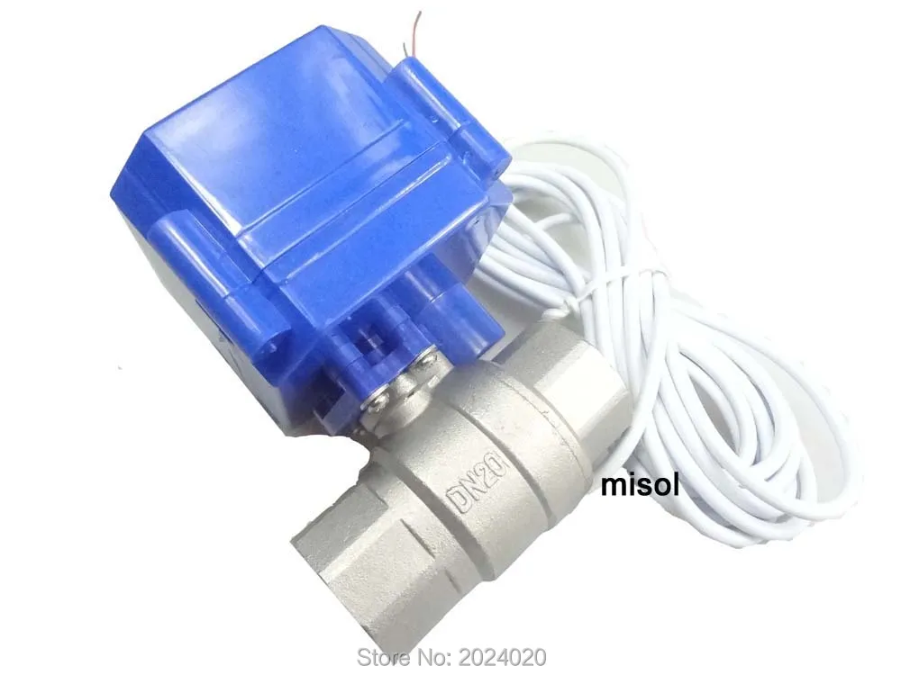 1 шт. моторизованный шаровой клапан 3/4 &quotNPT DN20 2 способа 12VDC CR04 электрический из