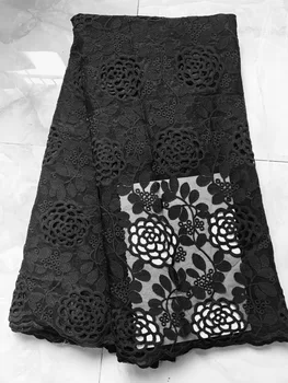 

New Design African Cord Lace Fabric 2019 Swiss Voile Lace embroidered French Mesh Lace Fabric High quality 3 D Flowers Lace