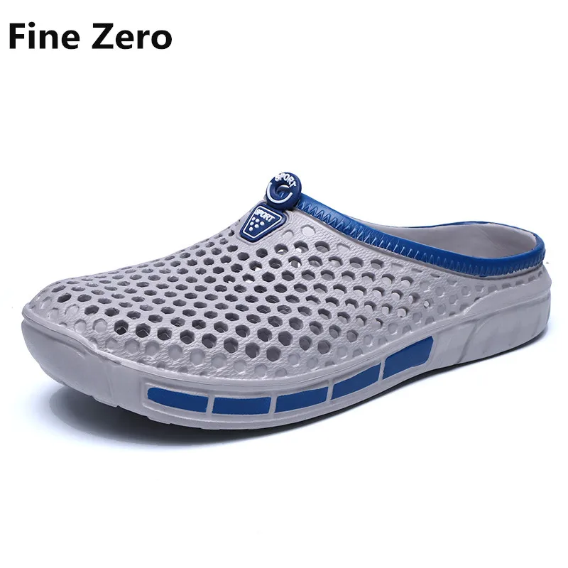 

Fine Zero Man Slip on slides Male Hollow Casual Men Sandals Fashion Plastic Sandals Summer Beach Shoes Water Shoes Slippers