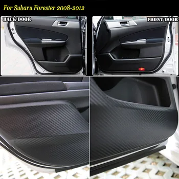 

Brand New 1 Set Interior 3D Carbon Fiber Doors Side Edge Anti-kick Protection Pad Sticker For Subaru Forester 2008-12