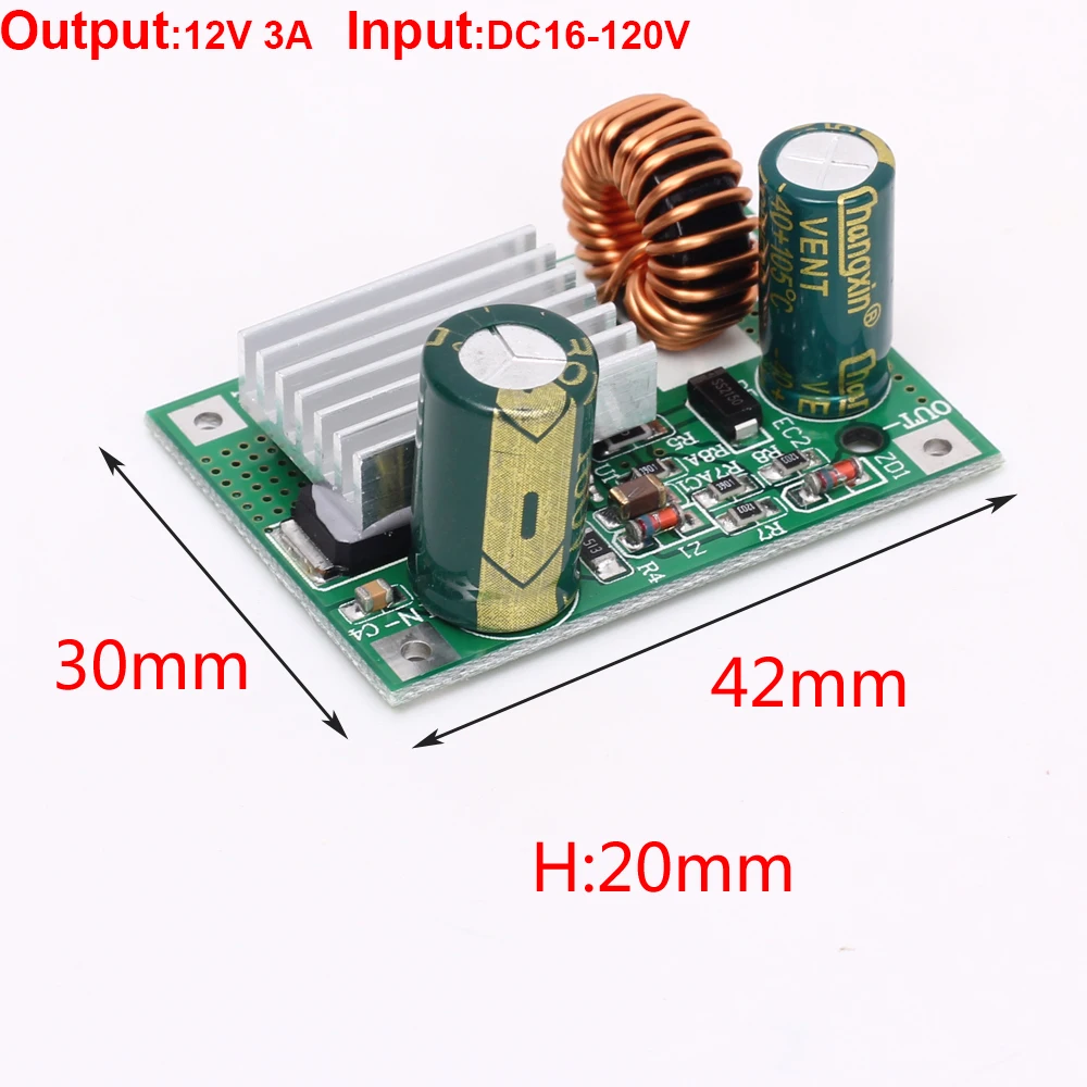DC 9V 12V 24V 36V 48V 72V 84V 120V to 5V 3A понижающий модуль питания dc преобразователь