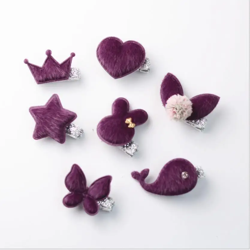 

7 шт./компл. Детские аксессуары для волос ручной работы имитация норковых волос заколка для волос для девочек Женская фотокорона заколка для малышей TZ17