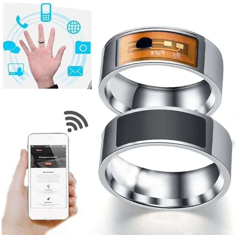 

Magic Finger NFC Smart Rings Digital For Electronics Android Window Mobile Phone Wearable Stainless Steel Technology Ring