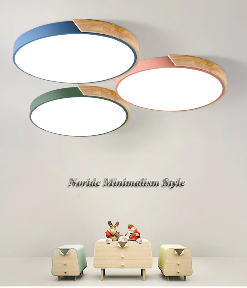 Aplicativo de Telefone Lustres de Teto Carvalho Dimmable Levou Lustre Nordic Quarto Iluminação Multicolor Rodada Liga Levou Luzes Luminárias 3 led lustre iluminação quarto multicolorido liga redonda