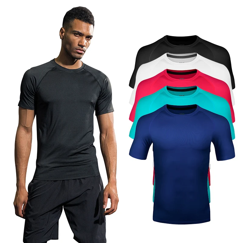 

Gymnastics T-Shirt Men's Short Sleeve Men's T-Shirt Compression Quick-drying Tops Fitness Running T-Shirt