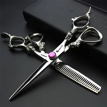 

Professional hair salon hairdressing scissors 6&5.5&7 inch 440C hairdressing hair stylist special hairdressing knife and scissor