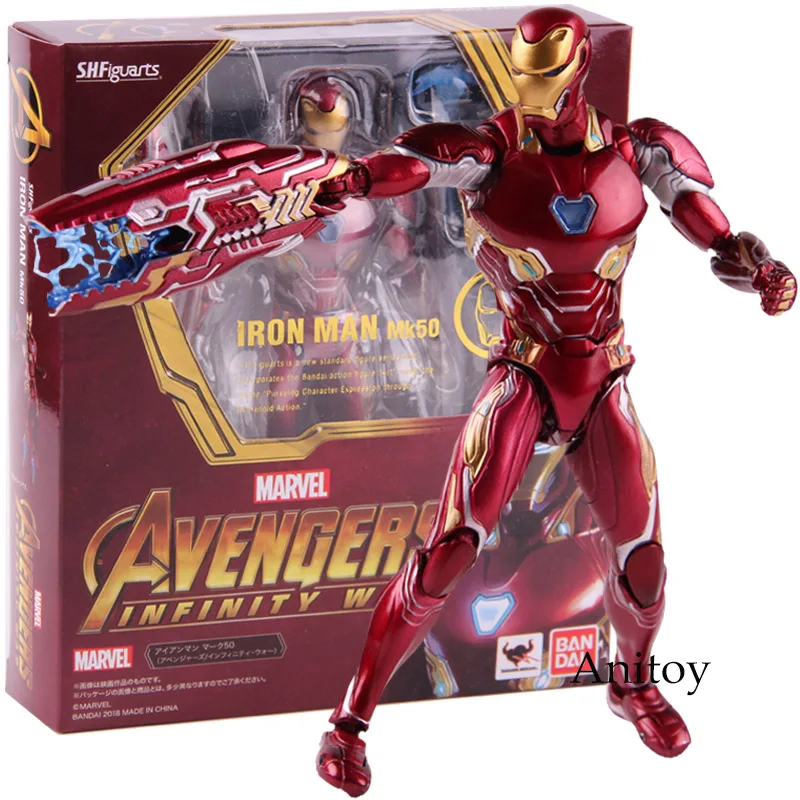 

SHF Marvel Avengers Infinity War Action Figure Iron Man MK 50 Mark XLX PVC Collectible Model Toy