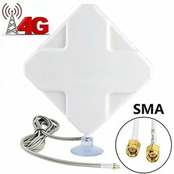 

35dBi 4G LTE MIMO ANTENNA BOOSTER AERIAL Dual SMA Plug&Cable For Telstra Huawei